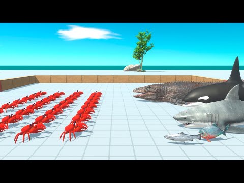 Red Crabs Army vs All Factions - Animal Revolt Battle Simulator