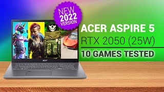 RTX 2050 Gaming (25W) - Acer Aspire 5 // Gameplay Test in 10 Games // Laptop