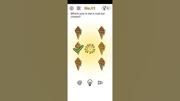 Brain Out Level 11 Which one is not a real ice cream? Gameplay Solution Walkthrough