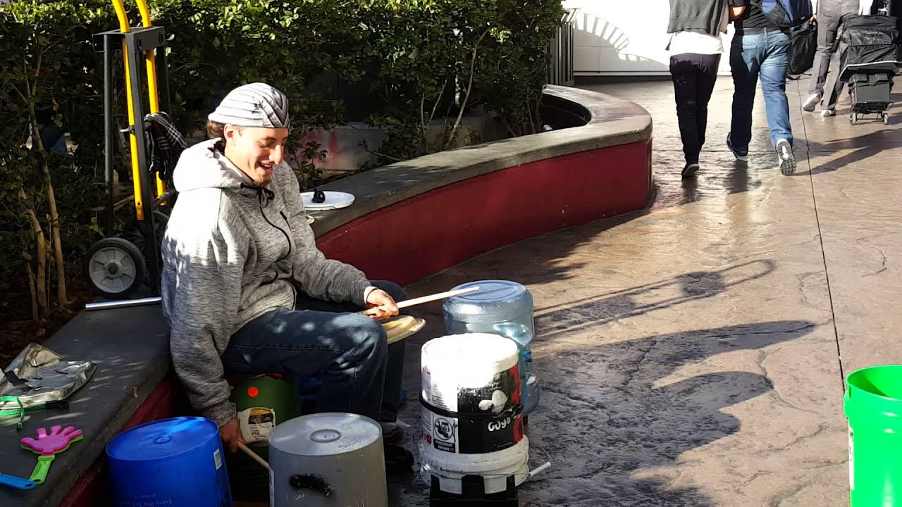 Street Drummer in Las Vegas YouTube