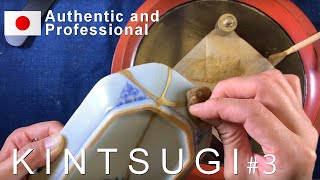 Professional Kintsugi Repair request for a Japanese antique square plate　金継で日本のアンティークの角皿を修復