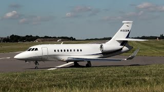 Dassault Falcon 2000EX N1908W Departure at Cambridge Airport