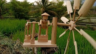 Download Lagu Cara buat kincir bambu.kincir lucu.gerak.pengusir hama burung MP3