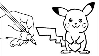 Рисунок ПИКАЧУ / Как нарисовать ПОКЕМОНА / Урок рисования для начинающих / How To Draw Pikachu