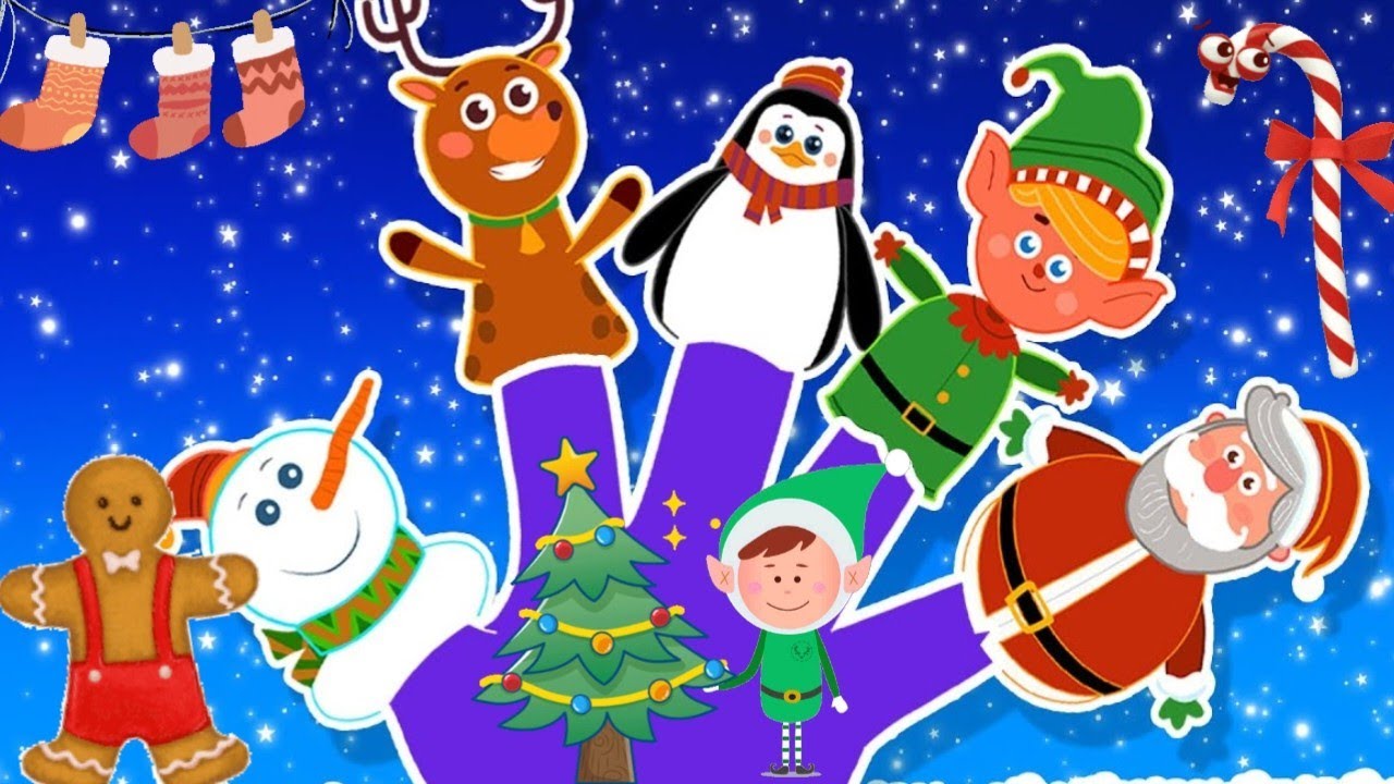Christmas Finger Family |Jingle Bells + More Nursery Rhymes & Kids