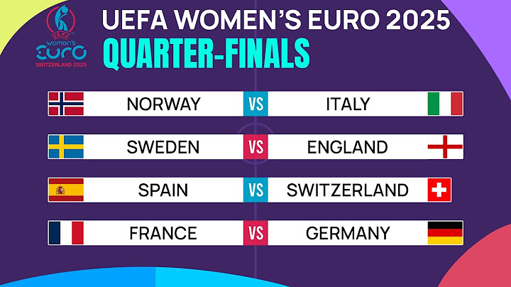 Quarter-finals: Match Schedule | UEFA Women's EURO 2025.