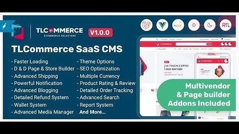 TLCommerce SaaS  Laravel and VueJS Powered Multivendor Ecommerce SaaS CMS @topnewcode