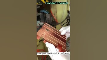 Copper Heat Sink Stamped Fin Heat Sink in Copper - Pioneer Thermal Heat Sink Solution Manufacturer