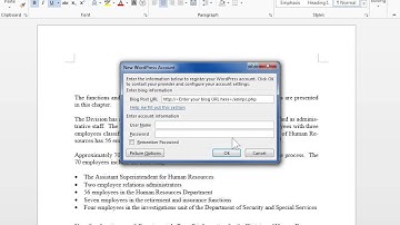 Word 2013 Post a Document to a Blog