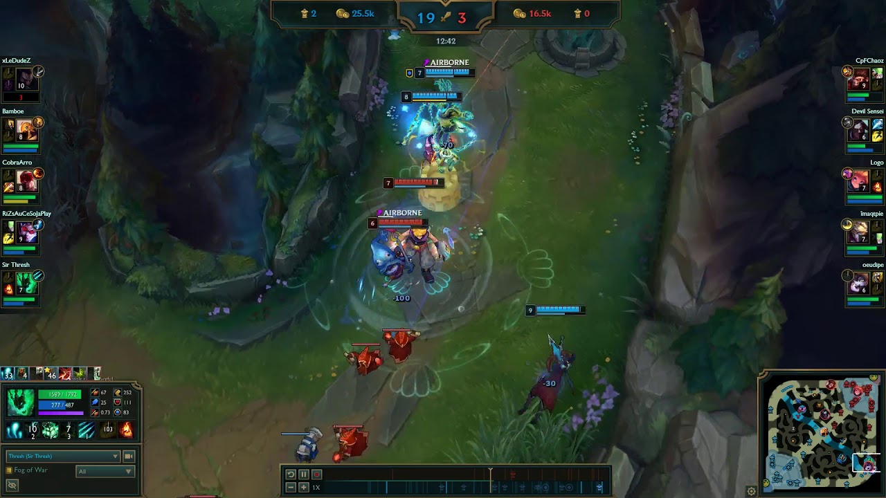 Thresh hook prediction on ezreal