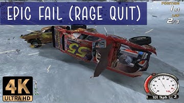 I Love Snowy Levels in FlatOut 1 | Epic Fail (Rage Quit)