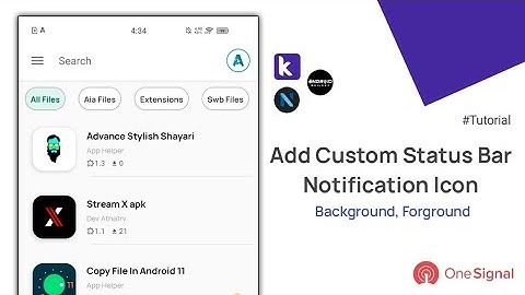 How to change onesignal by default notification icon to your custom notification icon in niotron