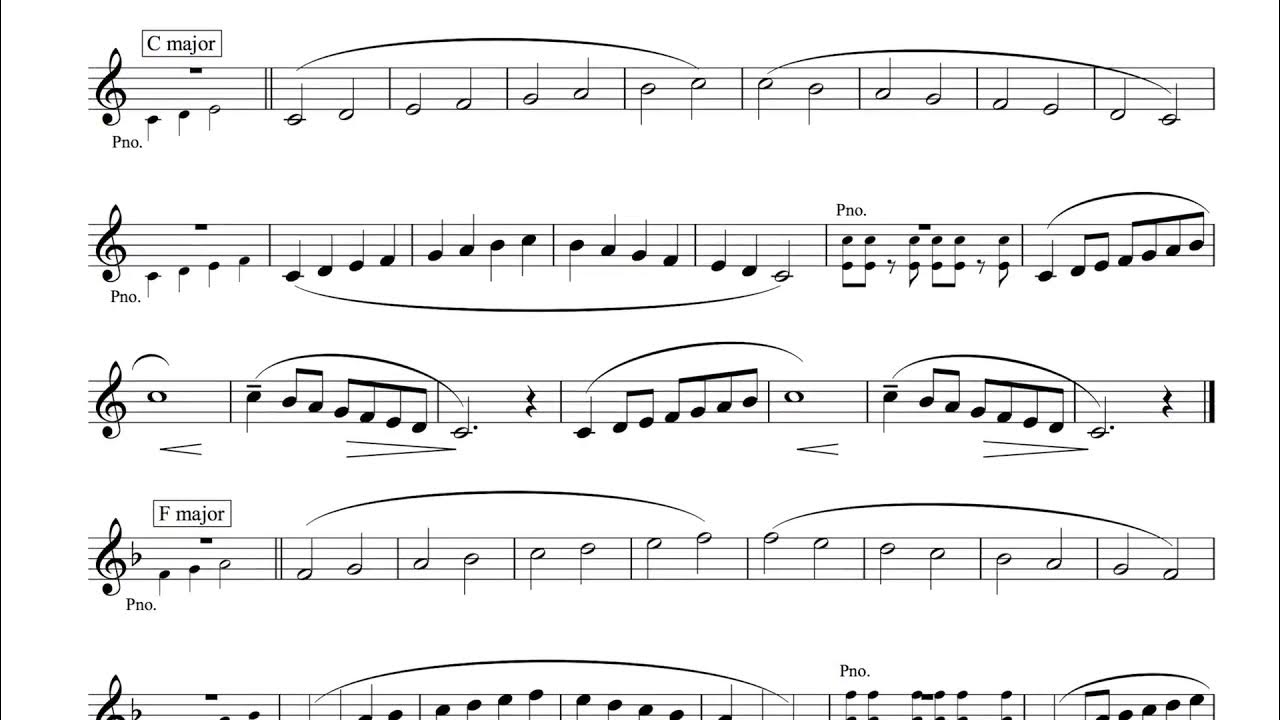 Scale Exercises for Oboe—Part 1 オーボエの為のスケール練習曲—Part 1 YouTube