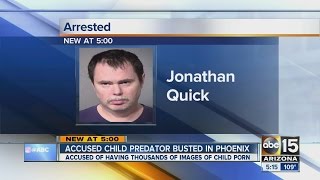 Accused child predator behind bars after collection porn
