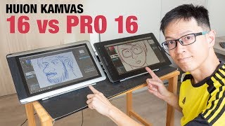 Huion KAMVAS 16 vs Pro 16 pen displays