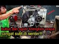 Bubut dan buat drat kiri crankcase vespa setelah d las | restoration crancase motor vespa on a lathe