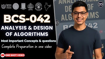 Complete ADA/DAA in one video | BCS042 complete preparation in 1 video | BCS042 important questions