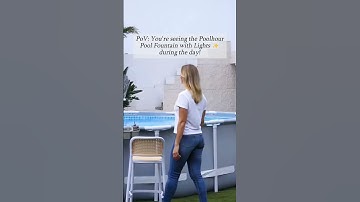 If you have a pool,you need this Poolhour pool fountain!#poolhour #poolfountain #pool #summer #pools