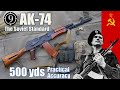 The soviet  ak74  ak74n  iron sights  to 500yds practical accuracy