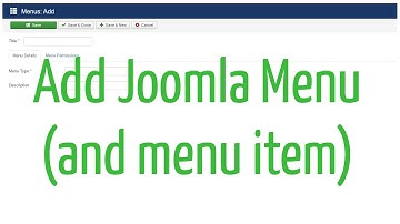 How to Create a Joomla Menu and Menu Item