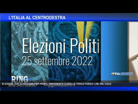 ELEZIONI: SUT 'CI DAVANO PER MORTI, MOVIMENTO 5 STELLE TERZA FORZA' | 26/09/2022