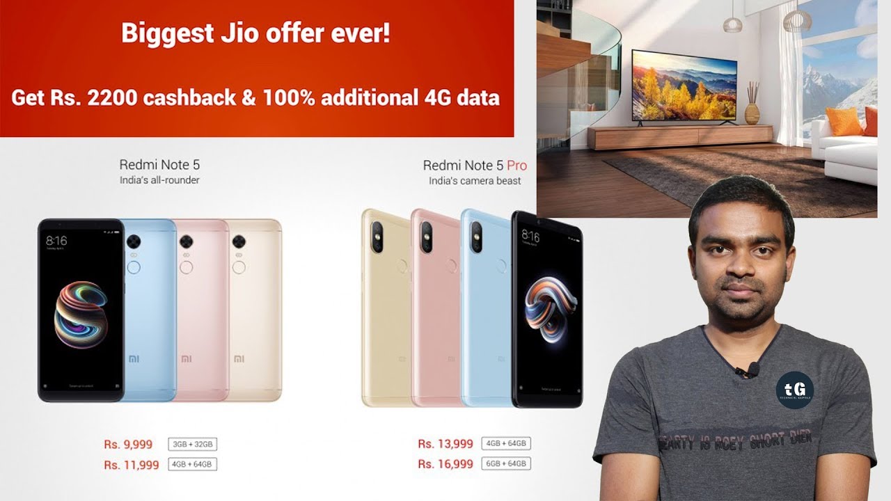Jio ₹2200 CashBack, Xiaomi TV on Flipkart, BSNL 6 Month Free, Redmi