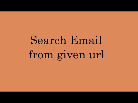 PHP Tutorial : how to search email from given url
