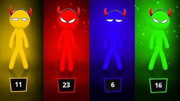 Stickman Party - Tournament Mode 123 4 Player Random - MiniGames Gameplay Part 249