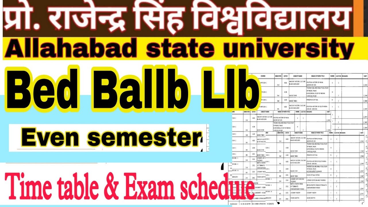 rajju-bhaiya-university-bed-llb-ballb-even-semester-exam-time-table