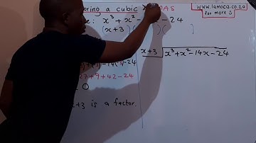 Factoring a cubic using long division