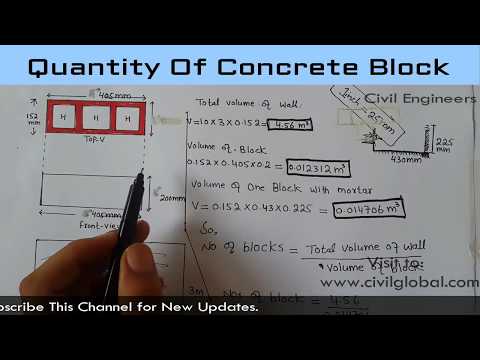 How to Calculate  Quantity of Concrete blocks