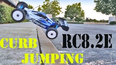RC8.2E Curb Jumping no problem!! Team associated 1/8 buggy (link bellow)