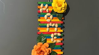 Beautiful Wall Hanging from Icecream Sticks | diy Crafts