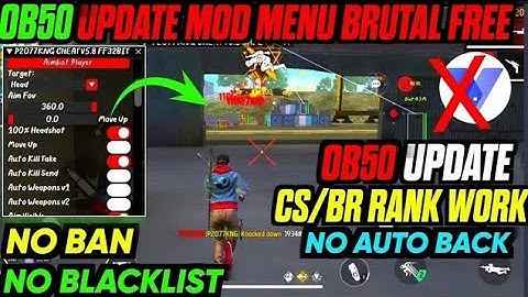P2077KNG CHEAT V7.4 MOD MENU OB50 ANTIBAN FULL UPDATE 100% SAFE FF MOD CS | BR RANK WORKING ✅ 