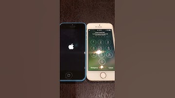 iPhone 5c on iOS 8 vs iPhone SE on iOS 10 boot up test #shorts #iphone5c #iphonese #ios8 #ios10