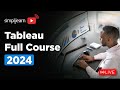 🔥Tableau Full Course 2024 | Tableau Training For Beginners | Learn Tableau On 🔴Live | Simplilearn
