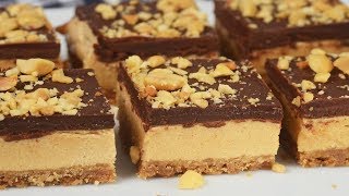 Chocolate Peanut Butter Bars Recipe Demonstration - Joyofbaking.com