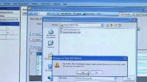 Exporting to QSI Using Existing Hydrant List:  Export To QSI Handset