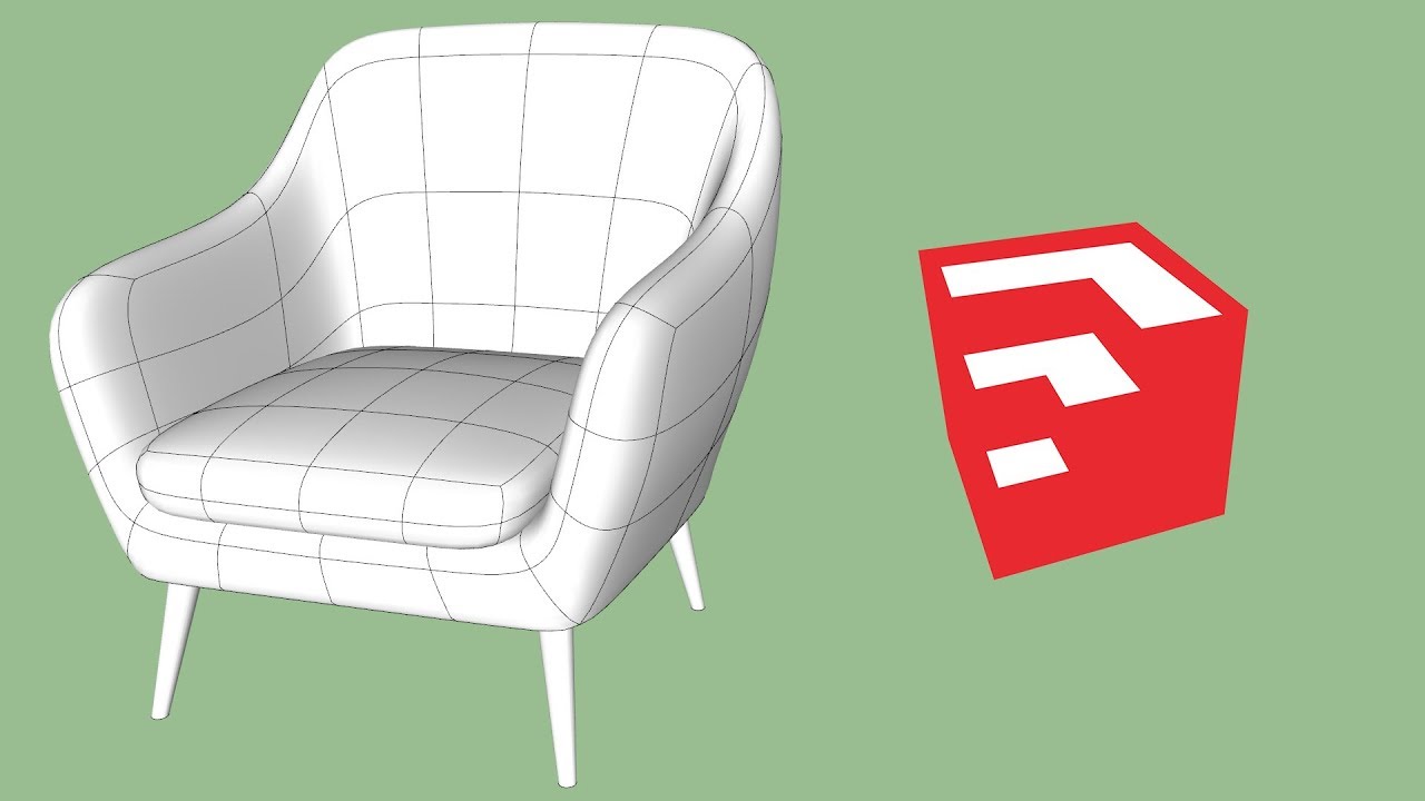 Club Chair Modeling In Sketchup Youtube