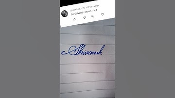 Shivansh name write in cursive writing #cursive#writing#beautiful#writing#shor#clip#shorts#feeds