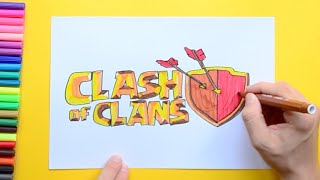How to draw Clash of Clans Logo screenshot 5