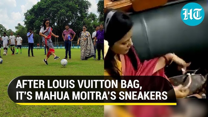 TMC MP Mahua Moitra hides her expensive Louis Vuitton bag during