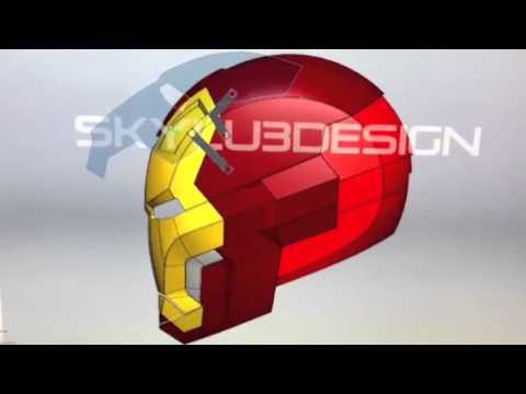 Iron Man Mark 8 / 42 / 47 / Viii 3D Faceplate Hinge Layout Test - Youtube