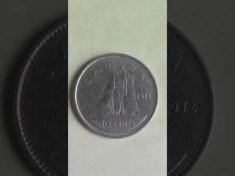 Elizabeth II 10 Cents 1972 Canada.Error Coin.Very Rare And Valuable.