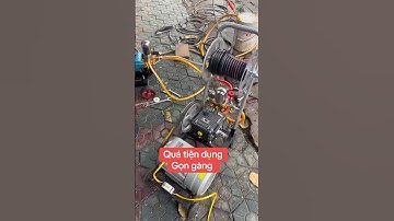 Máy rửa xe áp lực lắp rulo quấn dây quay tay thủ công Mỹ nghệ