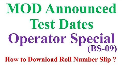 MOD Announced Test Dates | Ministry of Defense Jobs 2021 | Operator Special MOD | MOD Booklet |