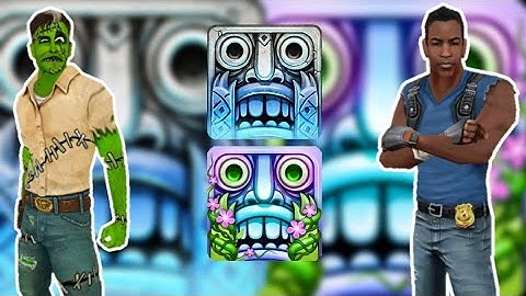 Guy Dangerous Frankeguy VS Barry Bones Frozen Shadows And Blooming Sands Temple Run 2