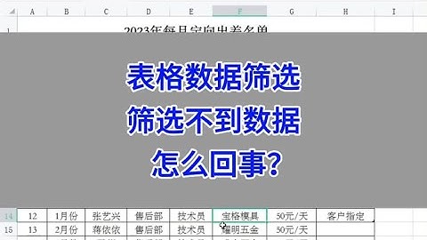 WPS Excel：表格数据筛选，筛选不到数据，怎么回事？#wps #excel