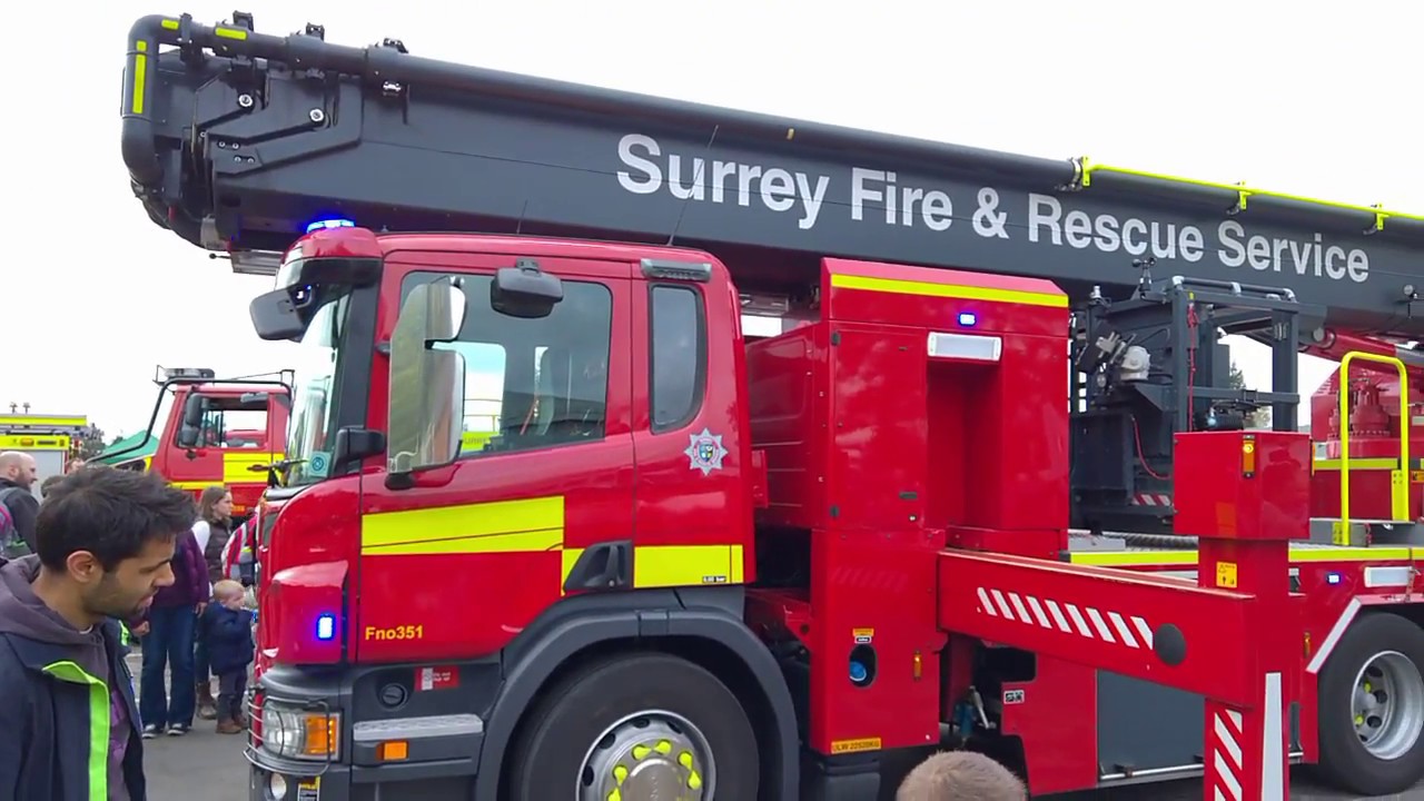 Police and Fire Trucks for Kids Tallest Fire Ladder Truck in the