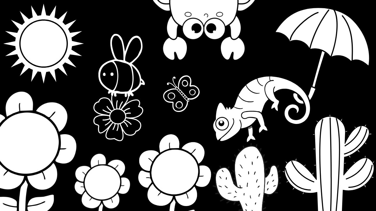 Baby Sensory Video - Black And White Baby Stimulation - Sensory Videos For Babies - High Contrast